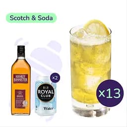 Коктейль Scotch'n'Soda (набір інгредієнтів) х13 на основі віскі Hankey Bannister