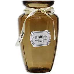 Ваза для квітів Crystal Jane скляна коричнева  20 см (YBCG-210414-29)