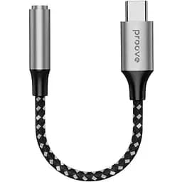 Кабель-переходник звуковой Proove Type-C M - 3.5 мм F 15 см черный SoundMesh Adapter (ACSM00005201)