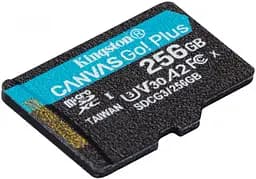 Карта пам'яті Kingston microSDHC/SDXC Canvas Go Plus 170R A2 U3 V30 Single Pack 256Gb - мініатюра 2