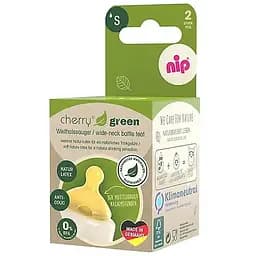 Соска круглая Nip Вишенка Зеленая серия S медленный поток от 0 мес. 2 шт. (33042)
