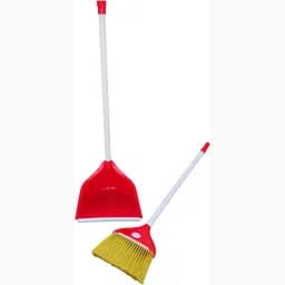 Совок для прибирання Zambak Plastik та щітка з довгими ручками червоний (ZP-129r) - мініатюра 3