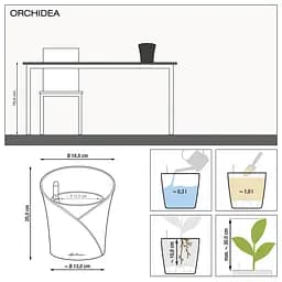 Вазон Lechuza Orchidea, 1 л, білий (13960) - мініатюра 3