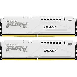 Модуль пам'яті для комп'ютера DDR 64GB (2x32GB) 5200 MHz FURY Beast White Kingston Fury (ex.HyperX) (KF552C40BWK2-64)