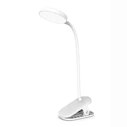 Лампа настільна ColorWay Flexible & Clip, White, 100 Лм, 24 LED, сенсорне керування, microUSB, 1800 mAh (CW-DL10FCB-W)