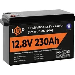 Акумулятор LogicPower LiFePO4 Smart BT 12V 12.8V/230Ah/2944Wh Smart BMS 150А [20199] [109293] - мініатюра 2