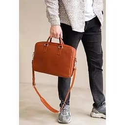 Шкіряна ділова сумка Briefcase 2.0 світло-коричневий