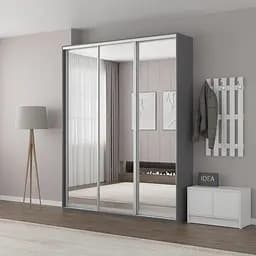 Шафа-купе Idea серія 6 190 x 60 x 210 см Антрацит Дзеркало