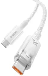 Кабель Baseus Explorer Smart Temperature Control Cable Type-C to Type-C 100W 1m P10319703221-00 White - мініатюра 2