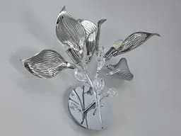 Красивий світильник Diasha з фарфоровими елементами, 2 лампи, хром