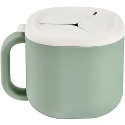 Чашка силіконова для снеків і напоїв Beaba Pick'n'Snack, оливкова, 460 мл (913564)