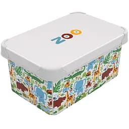 Коробка Qutu Style Box Zoo 5 л 28.5х19х13.5 см різнокольорова (STYLE BOX с/к ZOO 5л.)