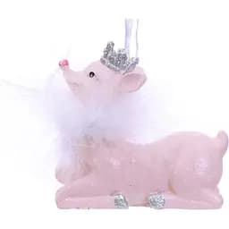 Ялинкова прикраса Lefard 8 см рожева (919-314)