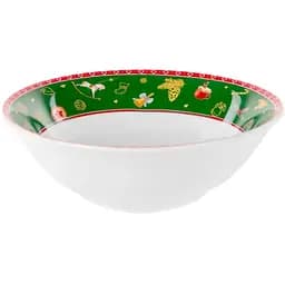 Салатник Lefard Christmas Delight, 16 см, білий із зеленим (985-149)