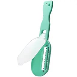 Скребок Fissman для чистки рыбьей чешуи с контейнером и ножом для потрошения 20 см (1516)