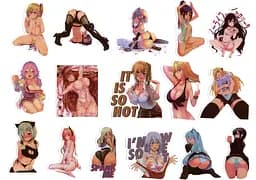 Стікерпак Дівчата Набір наклейок GeekLand Girls 50 штук - мініатюра 3