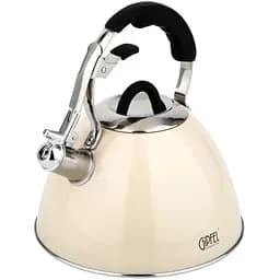 Чайник Gipfel Corfu зі свистком 3 л бежевий (50962)