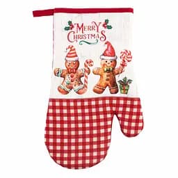 Рукавичка Ardesto Christmas Gingerbread 18х30см, 100% поліестер (верх), 100% бавовна (низ), червоний (ART05HG)