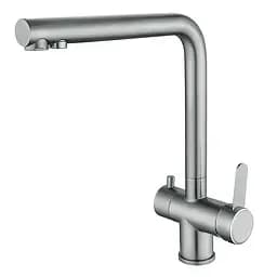 Змішувач для кухні на дві води Mixxus FAN-021 нержавіюча сталь MI6109 Нержавіюча сталь
