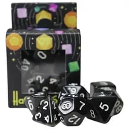 Набор кубиков Transparent 7 Dice Set - Black , 7 шт. (g7dtran10)