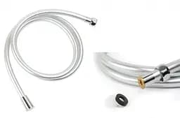 Шланг для душу Ango 1/2" силіконовий 150 см Сріблястий 30412 - мініатюра 2