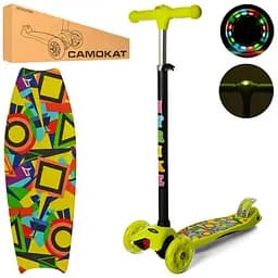 Самокат детский MAXI iTrike JR3-055-GR1-L с подсветкой