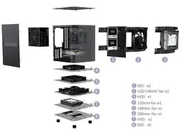Корпус ALmordor Solar 210 SFF Black (ALS210SFFBK) Без БП - мініатюра 3