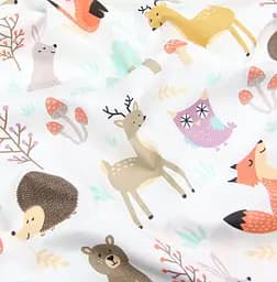 Пелюшка багаторазова Cosas непромокаюча Animals Mushrooms 70х120 см, бежева - мініатюра 5
