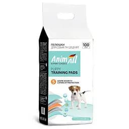 Пелюшки AnimAll Puppy Training Pads для собак та цуценят 60×45 см 100 штук