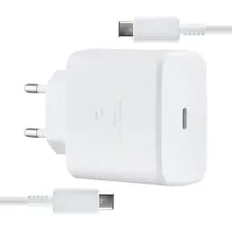 Сетевое зарядное устройство для Samsung TA800 20W With Cable Type-C to Type-C High c0py Белый