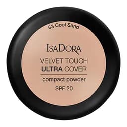 Компактна пудра для обличчя IsaDora Velvet Touch Ultra Cover SPF 20, відтінок 63 (Cool Sand), вага 7,5 г (551392)