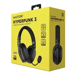 Игровые наушники беспроводные с микрофоном HATOR ESH-15 Wireless HYPERPUNK 3 SyncHUB Hi-Res Black - мініатюра 7
