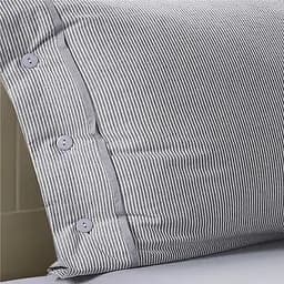 Комплект постільної білизни Євро Lovely Svi (120 г/м2) варена бавовна - Сіра смужка  - мініатюра 5
