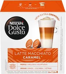 Набір кави в капсулах Nescafe Dolce Gusto Latte Macchiato Caramel 48 шт. 436.8 г (3 пак. x 16 шт. 145.6 г) - мініатюра 2