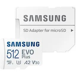 Карта пам'яті Samsung microSDXC EVO Plus 512GB Class 10 UHS-I U3 V30 A2 + SD Adapter (MB-MC512SA/EU) [158490]
