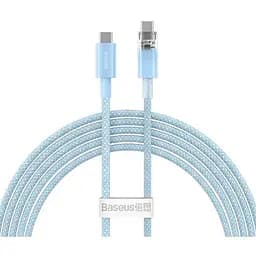 Кабель Baseus Explorer Series Fast Charging Cable with Smart Temperature Control Type-C to Type-C 100W 2 м Galaxy блакитний
