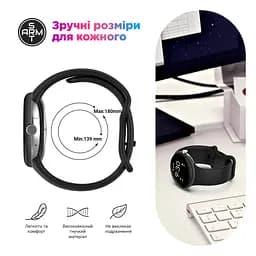 Силіконовий ремінець на смарт годинник Google Pixel Watch 41mm/2 41mm/3 41mm/4 41mm, Silicone, red, зі зручною застібкою, на фітнес браслет, ArmorStandart (ARM75437) - мініатюра 5