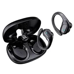 Спортивні Bluetooth навушники TWS BX28 із зарядним кейсом і активним шумозаглушенням Чорний - мініатюра 2
