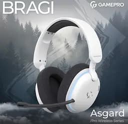 Игровые беспроводные наушники GamePro HSW-250 7.1 Bragi Asgard RGB Tri-Mod White - мініатюра 5