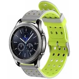 Подвійний ремінець Primo з перфорацією для годинника Samsung Gear S3 Classic SM-R770/Frontier RM-760 Grey Yellow