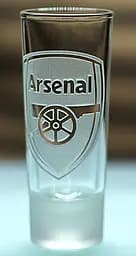 Скляна чарка 60мл ФК Арсенал Arsenal з гравіюванням подарунок для фаната футбольна стопка - мініатюра 3