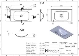 Умивальник Miraggio Jessel 800 mirasoft 0001090, Білий матовий - мініатюра 5