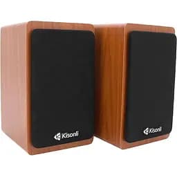 Колонки Kisonli X23BT, 2x5W, USB/AUX/BT, DC: 5V/1-2A, Wooden, BOX, Q12