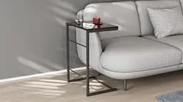 Столик Террі Ferrum-decor 650x440x330 Чорний метал ДСП Венге Магія 16 мм (FRD-105316)