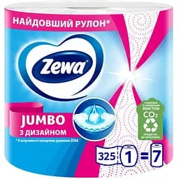 Кухонні рушники Zewa Jumbo Decor 1 рулон 325 листів (57138)