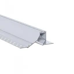 LED профіль врізний під шпаклівку з розсіювачем PC, 3м KLOODI KLP9534 3 WH