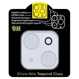 Захисне скло на камеру Full Block (тех.пак) для Apple iPhone 13 mini (5.4) / 13 (6.1) Прозорий