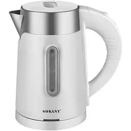 Электрочайник с вращением на 360° Sokany SK-0808B дисковый с фильтром 1л 1200 Вт Белый
