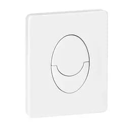 Панель змиву пластикова Koer KT-0606-03 157x198x3mm, кнопка закруглена біла KR5713, Білий