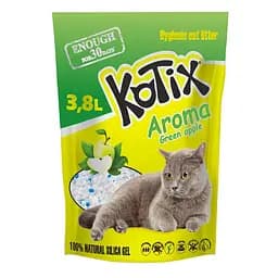 Наполнитель силикагелевый для туалета Kotix 3.8 л Green Apple